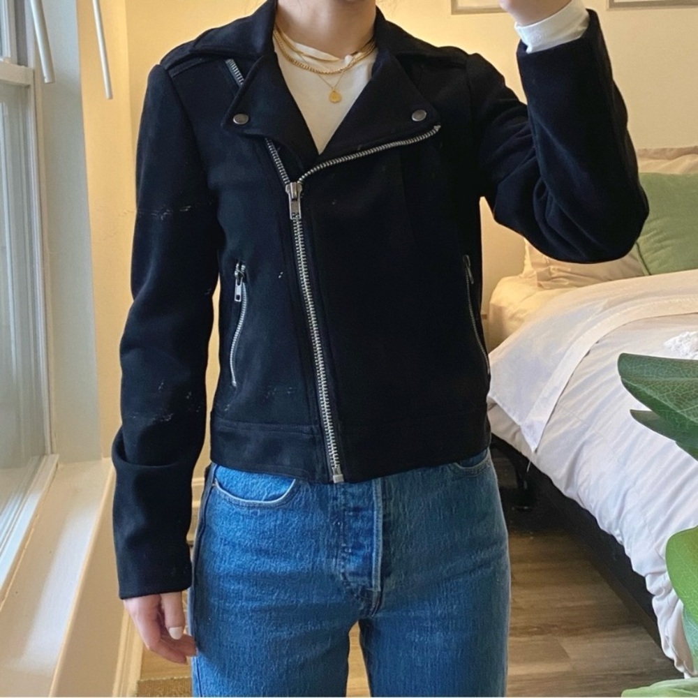 SOLD Philosophy Faux Suede Moto Jacket